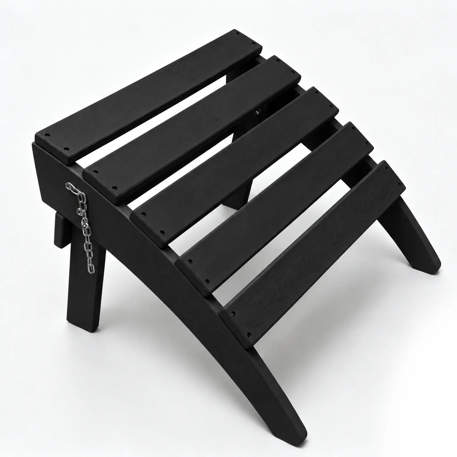 Folding Adirondack Ottoman, HDPE All Weather Adirondack Chair Footrest, No Assembly Outdoor Footstool, Foldable Patio Ottoman for Poolside Backyard Porch Lawn