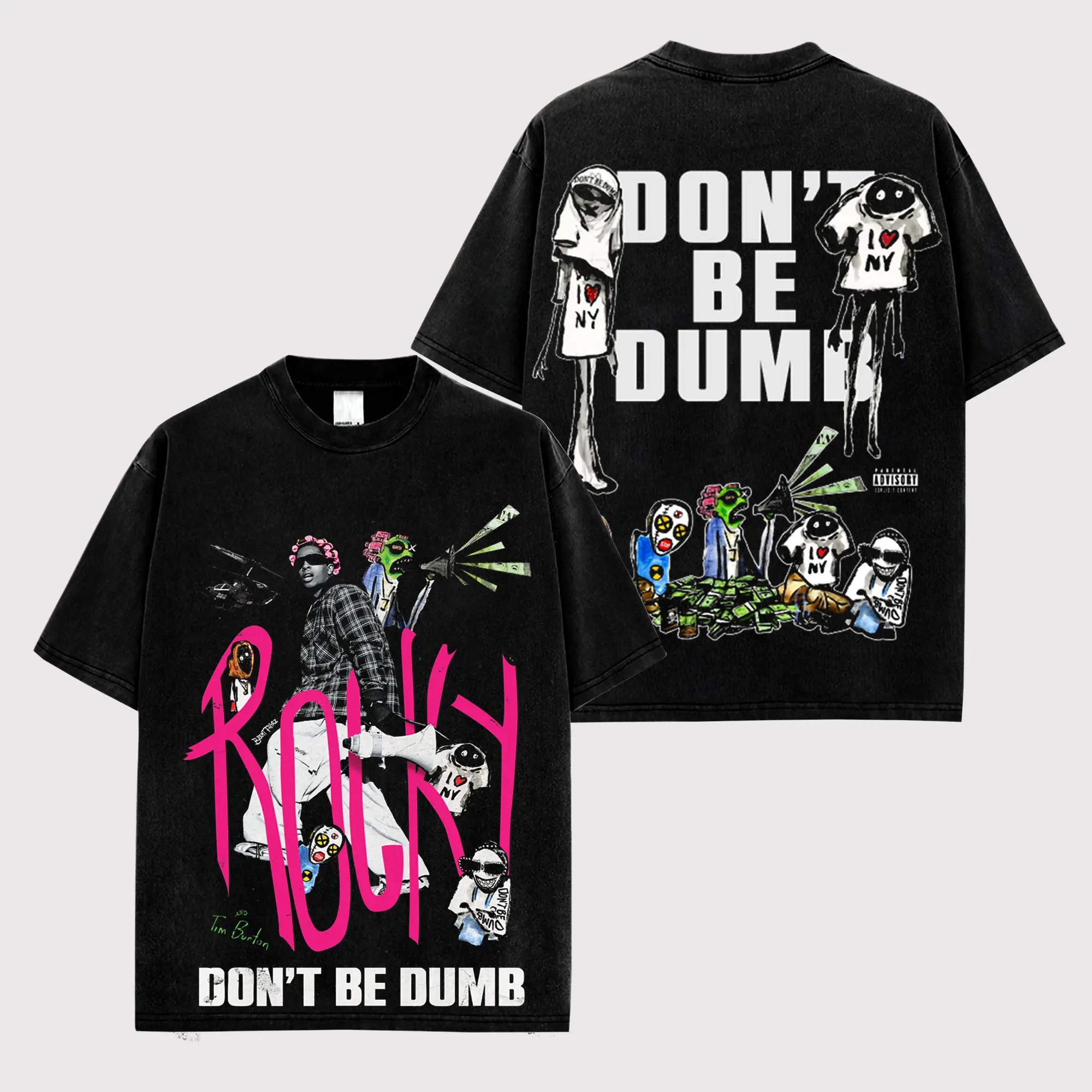 Rocky - Don't Be Dumb 2026 V2 Merch For Asap Mob Fans High-quality Cotton T-Shirt, Rakim Mayers Fan Shirt Hip-Hop Shirt, Don't Be Dumb Tour Merch, Gift For Flacko Rap Fan Graphic Tee