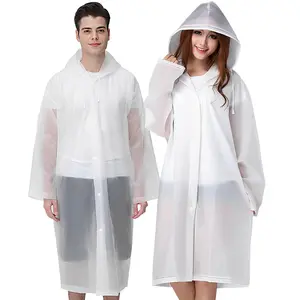 Reusable Raincoat, Waterproof Raincoat, 2 Counts/set Rain Poncho for Adults, Emergency Raincoat for Women & Men with Hood & Drawstring, Home Supplies, Rainy Day, Rainy Season