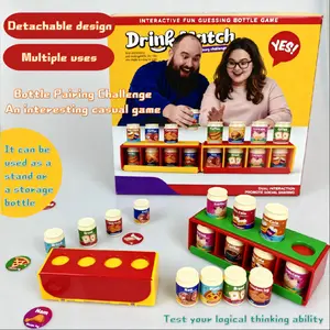 Bottle Matching Challenge Game Set with Ornaments, Memory Logic Training, Multi-Functional Desktop Decor, Halloween Christmas Birthday Gift