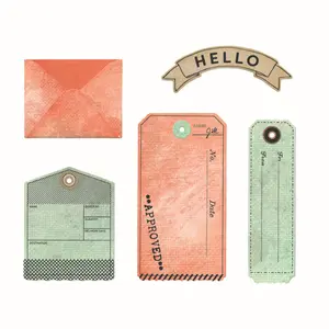 Sizzix Clear Stamps 6PK w/17PK Framelits Die - Tag It by 49 and Market