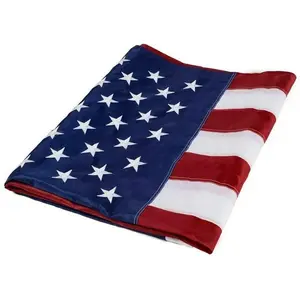 10x15 ft American Flag for Outdoor, 300D High Quality Embroidered Stars Sewn Stripes Brass Grommets Banners Gift Hanging Hanging