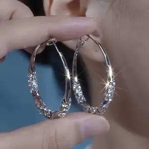 Silver hoop earrings
