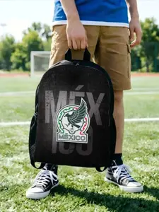 1PC Solid Backpack Mexico Storage Bag Journey Large Capacity Football Teenager Handbag For GiftsBack to School Season Match Day Essentials