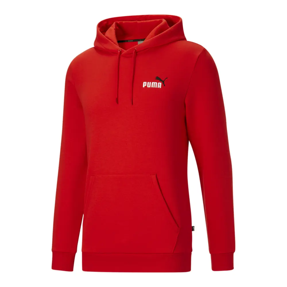PUMA Mens Essentials Embroidered Logo Hoodie Casual Outerwear Casual Drawstring - Red