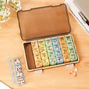 Weekly Daily 4 Times Pill Organizer, Medicine Organizer, Medication Management Tool, Essential Pharmacy Accessory, Ideal for Home Use, Durable & Convenient Design