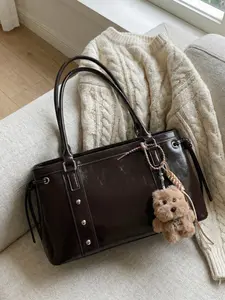 Trendy Retro Commuter Tote Bag, Large Capacity Handbag & Shoulder Crossbody, Fashionable New Arrival, Ideal for Daily Use, Crossbody Messenger Bag