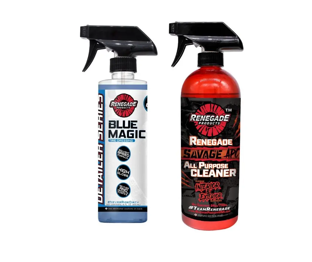Renegade Products Savage Magic Bundle – Tire Shine + APC Cleaner Kit | High-Gloss Tire Dressing & All-Purpose Interior/Exterior Cleaner