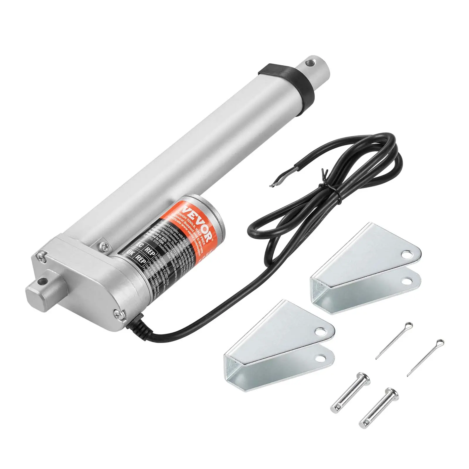 【summerfinds】VEVOR Linear Actuator 12V, 6 Inch High Speed 0.55"/s Linear Actuator, 220lbs/1000N Linear Motion Actuator with Mounting Bracket and IP54 Protection