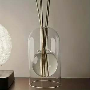 Clear Glass Aromatherapy Diffuser, 1 Count Portable Glass Aromatherapy Diffuser, Home Fragrance Diffuser for Bathroom Living Room Hotel Salon, Air Fragrance Diffuser