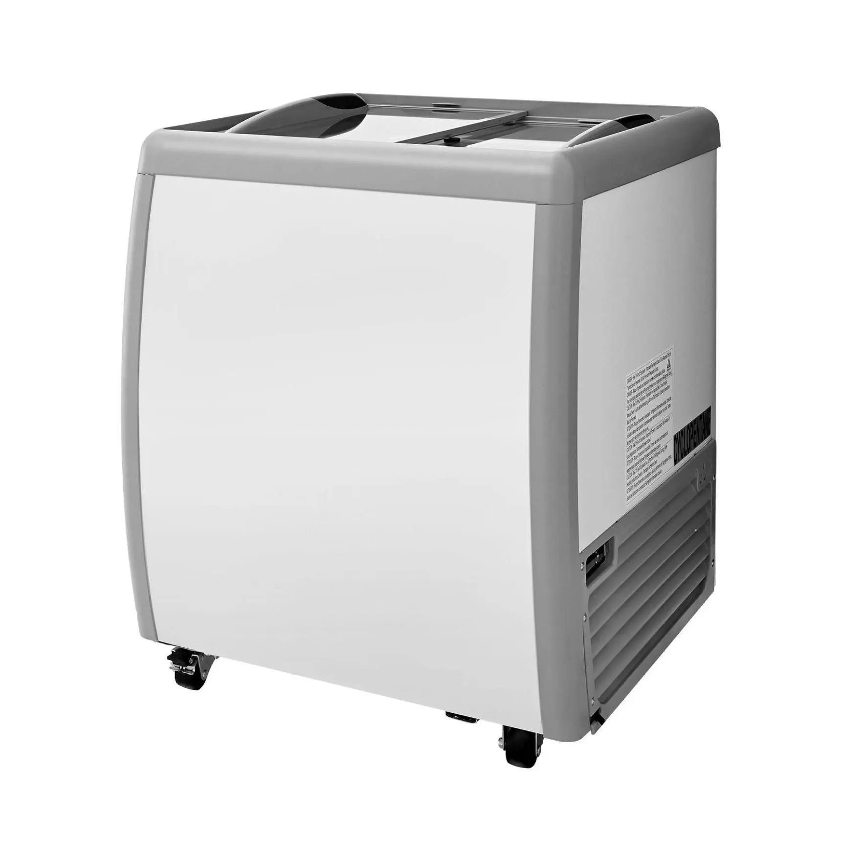 Ice Cream Display Freezer, 5.6 Cu.ft Chest Freezer, Restaurant Gelato Cabinet with Sliding Door & LED Lighting, Holds 4 Tubs