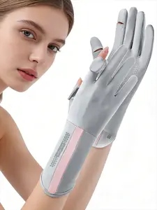 Sun-protective sun-shielding driving gloves for women, outdoor sports cycling, foldable touchscreen-compatible breathable cool lightweight ice-feel Hand Gloves