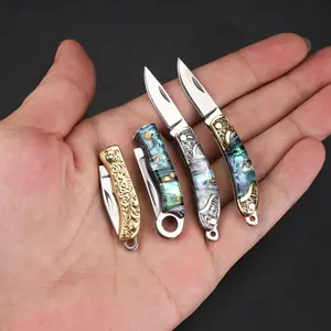 Mini Folding Knife Pocket Knife Keychain Pendant, Portable Outdoor Utility Knife for Opening Packages and Unwrapping Items, Stainless Steel Knives