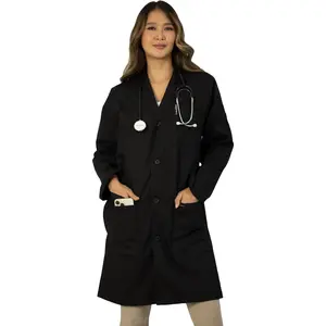 HEEDFIT Premium Unisex Lab Coat  | Peach-Feel Fabric, 5 Spacious Pockets | Doctor, Nurse & Medical Lab Coat