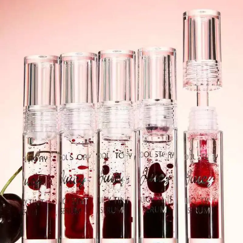 Cool Story Juicy Tint Serum,  Mirror Lip Gloss, Juice Stain Lip Liquid, Cherry Lip Balm, Moisturizing, Nourishing, Long-Lasting, Hydrating Lips, Glossy