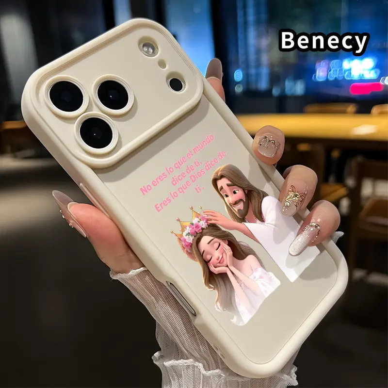 Mobile Phone Accessories Protection Case for iPhone 17 Pro Max,16,15,14 Plus,13,12 Mini,11,XR,X,XS,Air; E Divine Coronation Pattern, Anti-Scratch, Shockproof TPU Bumper, Non-Slip Antislip Grip, Matte Finish Feels Smooth in Hand, Drop-Proof