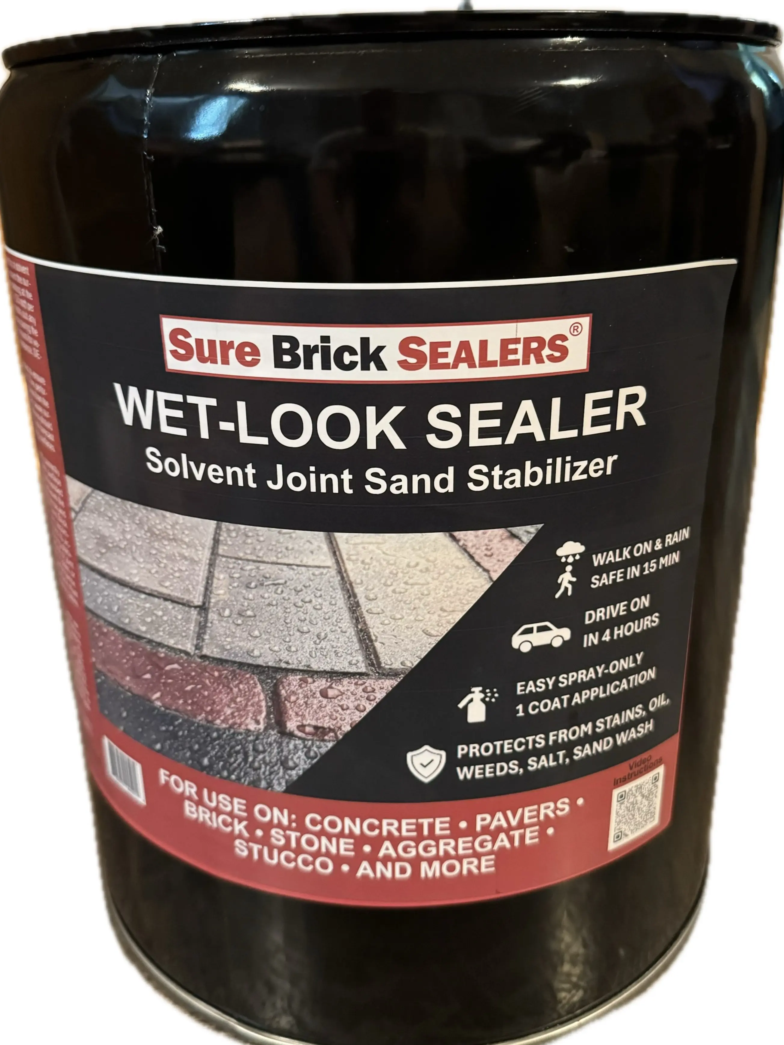 Sure Brick Solvent Wetlook Joint Stabilizing Sealer (5 gal) Pail