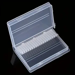 Nail drill bit storage box, nail milling cutter storage box, fragrance-free nail tool holder for manicure and pedicure accessories, Cosmetic storage box
