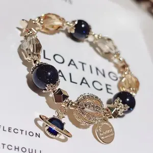 Crystals bracelet   Healing Prayers Crystal Bracelet Natural Powerful Selenite Bracelet Healing Crystal Energy Stone Concentration Spirituality Handmade Fashion Uewelry Gift for Women Giris Natulal Stone Anti Anxiety Stress Relie Yoga Beads Get Well Soon