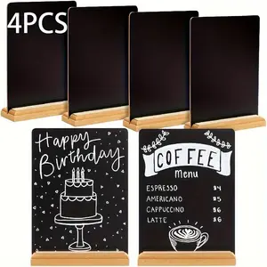 4 chalkboard signs, with tabletop decorations, restaurant food displays, message boards, small businesses, weddings, banquets, coffee shops