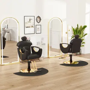 Baasha Barber Chair Reclining Hair Salon Chair, All Purpose Salon Chair for Hair Stylist, 360 Degrees Rolling Swivel Styling Chairs, Shampoo Chairs Tattoo Chair