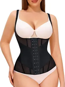 Women's High-Elastic Breathable Casual Shapewear Top, Button-Front Belly Control, Lightweight Dry Comfort Underwear, Fit