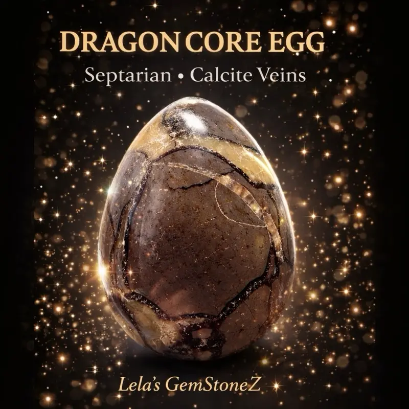 Dragon Core Egg #001  | Septarian Calcite Veins | Guardian Series Collector Crystal (1.50 lbs)