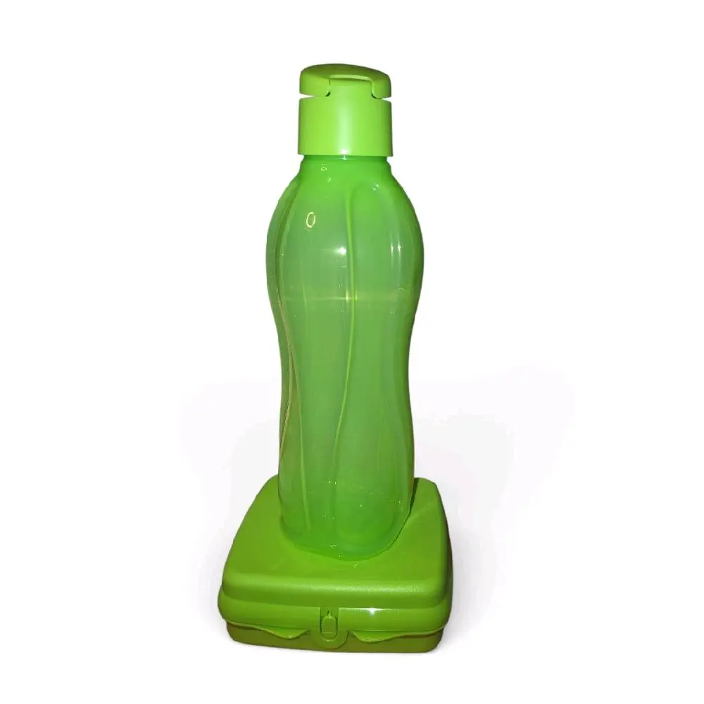 Tupperware Eco-Friendly Green 1L Storage Bottle and Sandwich Organiser