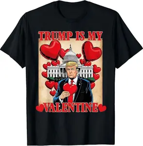 Retro Trump Is My Valentine Trump Valentine Day T-Shirt