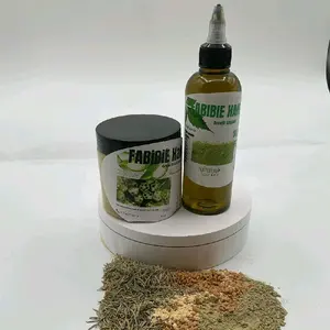 FABIBIE hair Duo organic oil & pomade stimulating  haircare & growth straight black female heat resistant 100% organic formula wig accessory