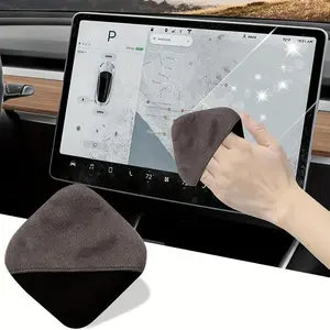 Anti-Static Microfiber Cleaning Cloth for Car Screens & Glasses - Streak-Free, Lint-Free, Scratch-Free, Durable Easy Clean, Reusable Soft Dry Wipes for Auto Detailing, Electronics, and Delicate Surfaces, Car Cleaning Supplies