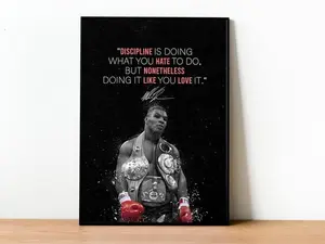 [UNFRAMED POSTER] Mike Tyson Boxing Motivational Poster: MMA Legend Wall Art