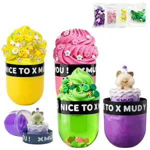 X MUD Spinning Capsule Slime Blind Box - Crunchy, Super Soft Non-Sticky Stress Relief Toy, Birthday Gift & Party Favor for Kids