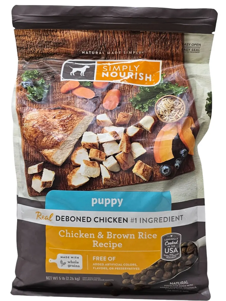 Simply Nourish Puppy Chicken and Brown Rice Dry Dog Food, 5 Pounds
