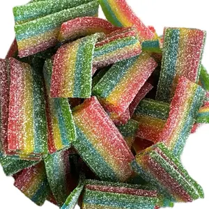 Sour Rainbow Belts Gummies Snack Strips - Vibrant Rainbow Colors & Refreshing Sour Flavor - Perfect for Snacking & Parties