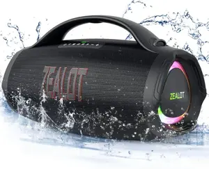【 ZEALOTs S98 】 Portable wireless speaker 220W Maximum power, large and powerful bass, DSP, RGB ambient light, IP67 waterproof, TWS pairing, 36000mAh, portable power bank, supports 24-hour continuous playback. Ideal for family gatherings, outdoor camping