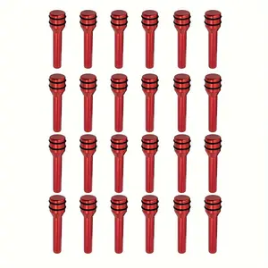 24 car door lock knobs, aluminum alloy inner door lock pull pins, safety door lock pin decorative replacement parts, suitable for most cars, SUVs, trucks and vans
