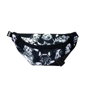 LOQI RED POPPY BEE Dogs Recycled Fanny Pack, Bumbag, Belt Bag, Crossbody Bag