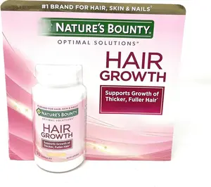 Nature's Bounty Optimal Solutions Hair Growth Supplement with Biotin Silicon & Arginine 90 Capsules for Thicker Fuller Hair