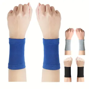 Stretchy Breathable Sports Wrist Bands - Non-Slip Grip Workout Bands for Cycling, Basketball, Gym - Sweat-Wicking Athletic Arm Support - Lightweight & Comfort Fit for Men & Women - Available in Blue/Black/Gray