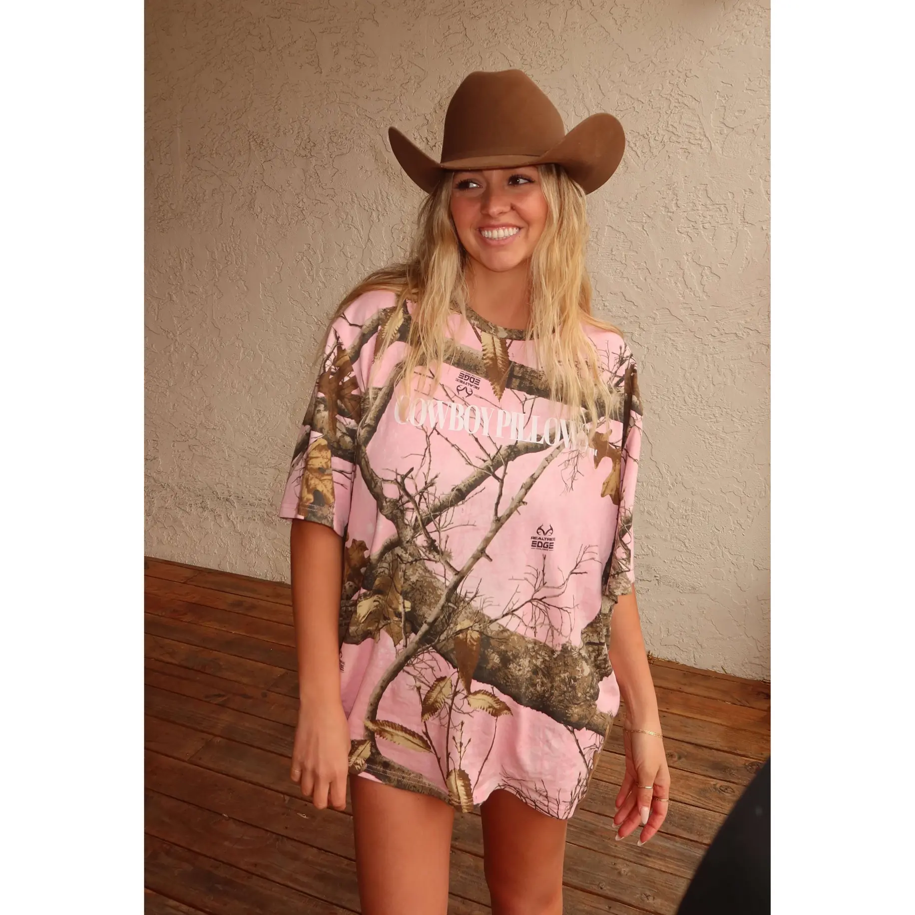 PINK Camo Cowboy Pillows®️ Tee