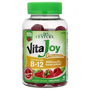 21st Century VitaJoy® B-12 Gummies, Raspberry, 90 Gummies (1,500 mcg per Gummy)