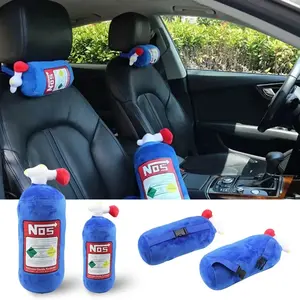 NOS Nitrous Oxide Bottle New Plush Toys Pillow Stuffed Soft Turbo JDM Cushion Gifts Car Decor Headrest Backrest Seat Neck