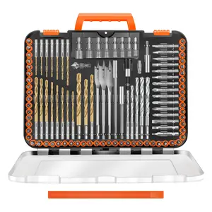 ENERTWIST 112-Pieces 1/4" Hex Shank Drill Bit Set, Impact Driver Bits and Screwdriver Bits Set Assorted in Tough Case for Wood Metal Cement Drilling and Screw Driving, ET-DBA-112