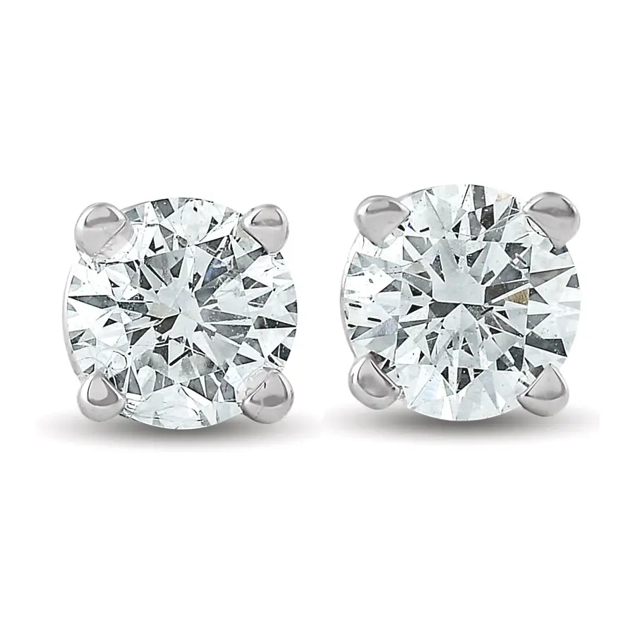 .33Ct Round Brilliant Cut Natural Diamond Stud Earrings in 14K Gold Classic Setting .33Ct Round Brilliant Cut Natural Diamond Stud Earrings in 14K Gold Classic Setting