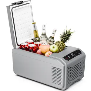 Electactic Car Refrigerator 12V Mini Fridge 15L Portable Freezer Electric Cooler 12V DC & 100V AC for Car/RV/Camping/Travel Outdoor