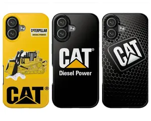 Caterpillar Phone Case - Rugged Earth Mover Edition Phone Case - Industrial Equipment Aesthetic Tough Shell - Phone Cover for iPhone 7-17 Pro Max / for Samsung S21-S25 Ultra