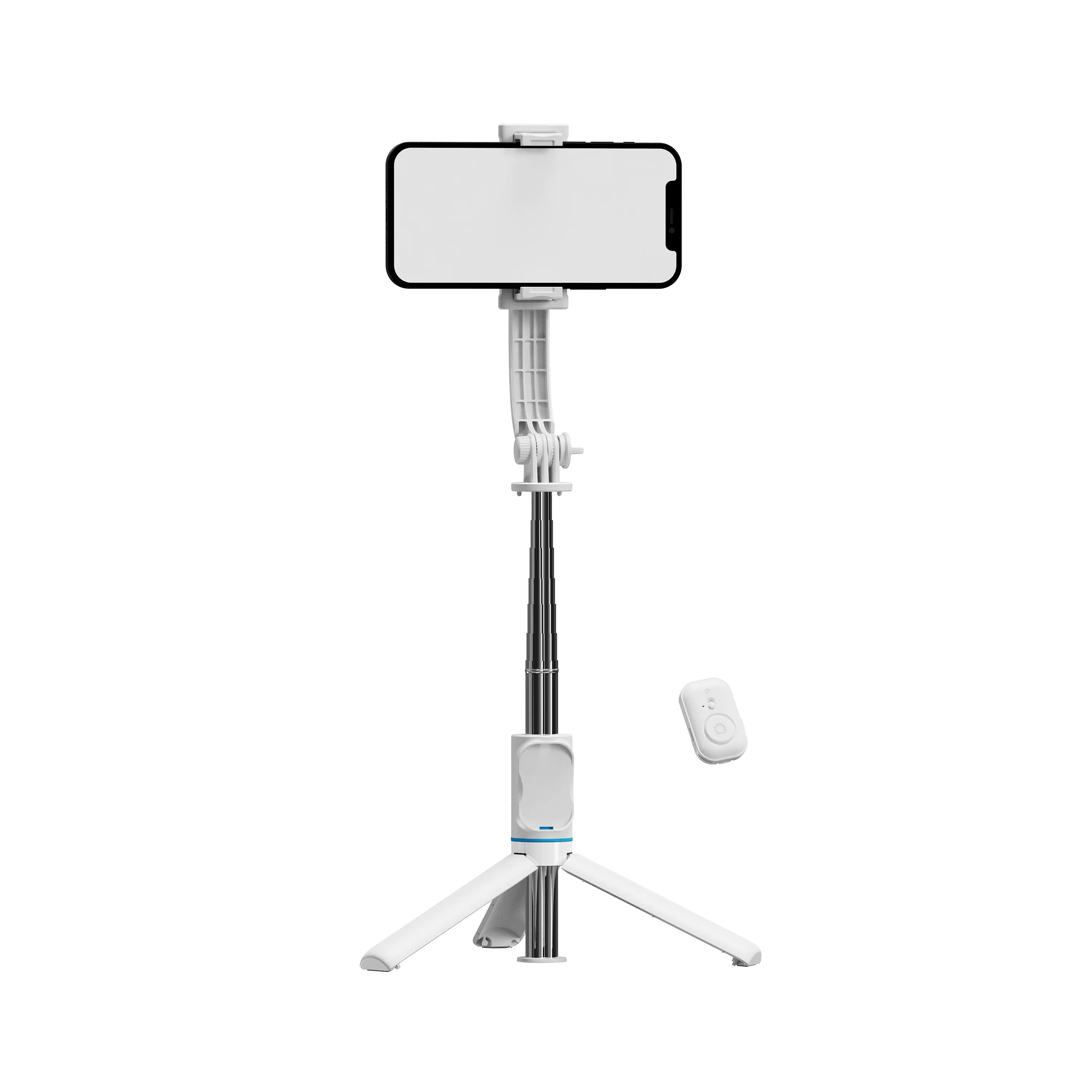 360-Degree Rotatable Metal ABS Selfie Stick Tripod - Extendable, Portable, Lightweight - Compatible with iPhone Galaxy - Tripod for iPhone