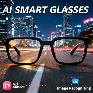 Ai Smart Glasses 200w Stabilized HD Camera, Video Recording, Language Translation, Bluetooth-compatible Call, Music Playback, Unisex Sunglasses