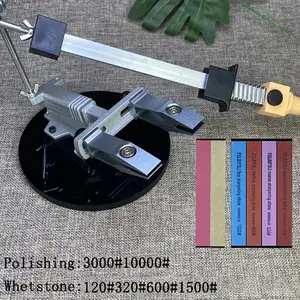 Fixed Knife Sharpener with 3 Whetstones Knife Sharpening System Kitchen Grinding System for Kitchen and Restaurant Use
